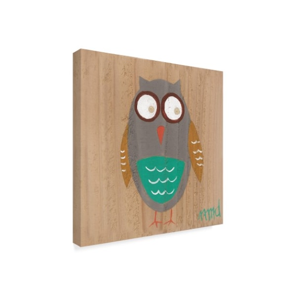 Nicole Dietz 'Owl Gray Teal' Canvas Art,24x24